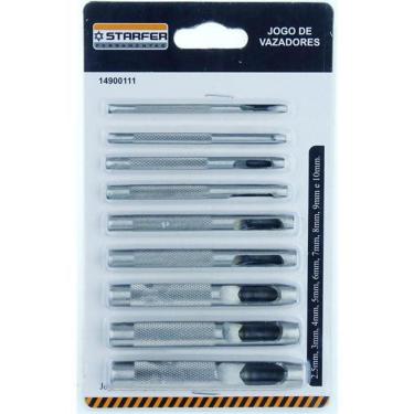 Imagem de Kit Vazador Furador 2,5 A 10Mm 9 Peças Starfer