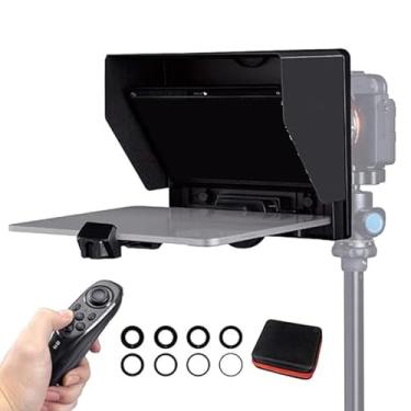 Imagem de Teleprompter de 10 Polegadas, Prompter de Teleprompter Dobrável Portátil Com Controle Remoto, para Câmera DSLR de Smartphone Tablet, Compatível Com e IOS