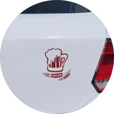 Imagem de Adesivo de Carro Caneca Cerveja de Trigo - Cor Branco - Melhor Adesivo