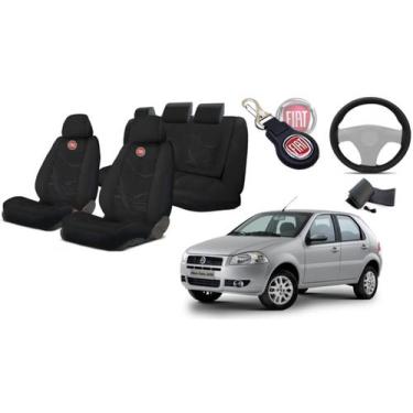 Imagem de Kit Capas Tecido Palio '05-'10 + Volante + Chaveiro Fiat - Iron Tech