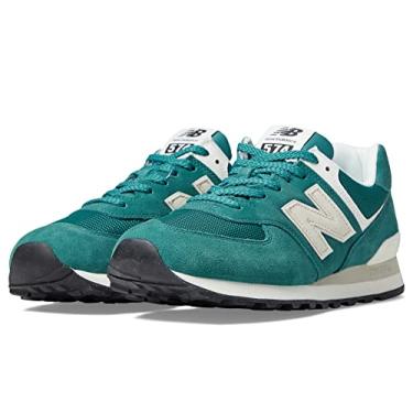 Imagem de New Balance Tênis unissex adulto 574 V2 Central Park, Verde/cinza, 6.5 Wide Women/5 Men