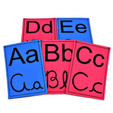 Imagem de Alfabeto De Parede 4 Formas Letras De Forma E Cursiva Em Eva - Criativ