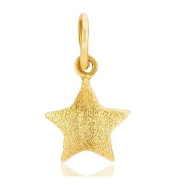 Imagem de Pingente de ouro 18k Estrela Pequeno - Elegancy Joias, Fosco