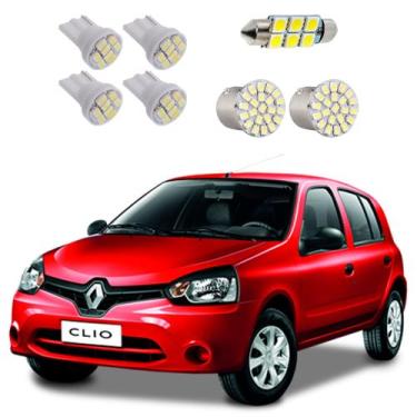Imagem de Kit De Lampada Led Renault Clio 03-16 Teto Placa Ré - BR18