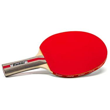 Imagem de Franklin Sports Raquete de tênis de mesa de desempenho - Raquete de tênis de mesa de madeira com superfície de borracha - vermelho + cinza