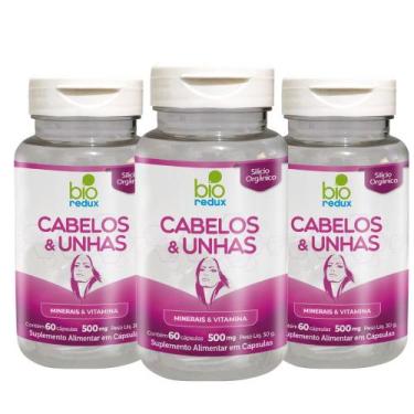 Imagem de Kit 3 Cabelos e Unhas Bio Redux 60 Cápsulas 500mg
