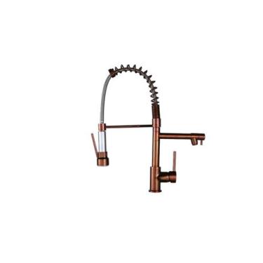 Imagem de Monocomando de mesa cozinha gourmet 2 saidas 50 cm rose - Hera