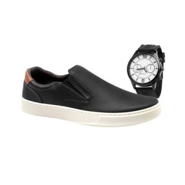 Imagem de Sapatenis masculino tenis slip on casual palmilha gel confortavel + RE