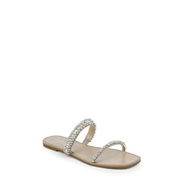 Imagem de Badgley Mischka Sandália rasteira feminina Thina, Platino (ouro), 34