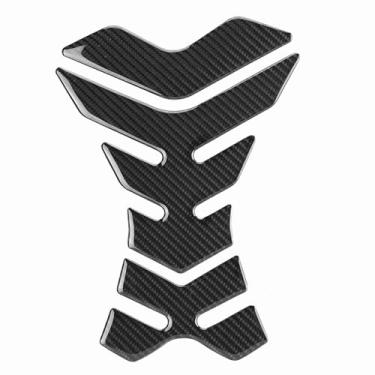 Imagem de Qiilu Protetor de tanque de fibra de carbono para motocicleta, óleo de combustível, adesivo protetor universal para Suzuki Kawasaki Yamaha