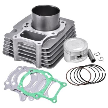 Imagem de YIPEDISC Kit de anel de pistão de cilindro Kit de junta de pistão para Honda ATV TRX250 TRX250X 68,5 mm Kit de reconstrução de pistão de furo superior compatível com Honda ATV para FOURTRAX 250 para