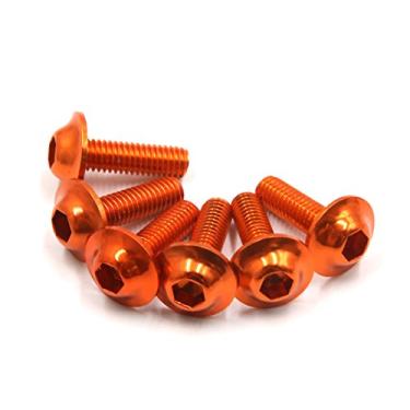 Imagem de uxcell 6 peças M6 x 20 mm, parafusos hexagonais laranja para carenagem de placas de carro para motocicleta