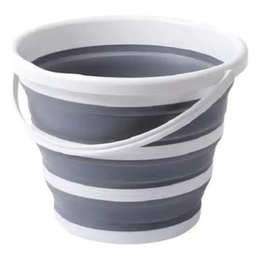 Imagem de Balde Retrátil 3l Mágico Dobrável Flexível - WK GLOBAL PRIME, Cinza