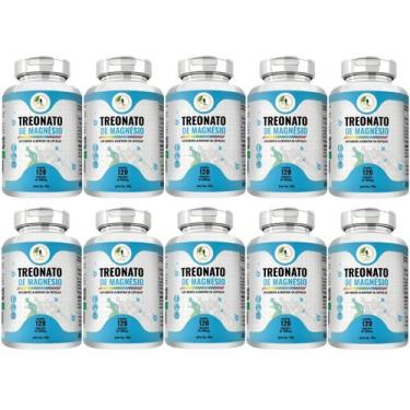 Imagem de KIT C/10 Treonato De Magnésio 500mg 60 Cápsulas - Fits Life