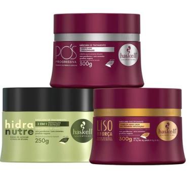 Imagem de Kit Cronograma Haskell Hidranutre Liso C Força Pós Prog 300g