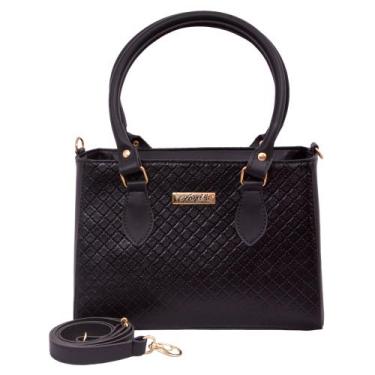 Imagem de Bolsa Feminina alça de mão + alça transversal - Aryel, Preto