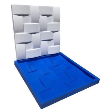 Imagem de Forma Silicone Gesso Parede 3D - Trançado - Xmoldes