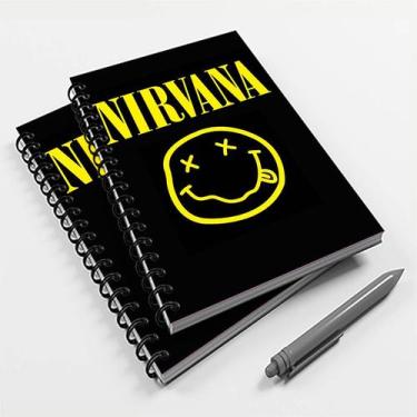 Imagem de Caderno Universitário 96 Fls Rock Nirvana - Premium