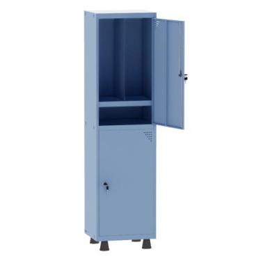 Imagem de Armário Guarda Volume Locker Roupeiro Insalubre 1 Vão 02 Portas Com Pr