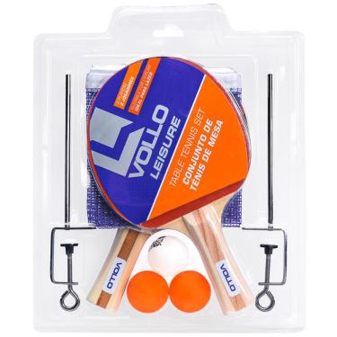 Imagem de Kit Tênis de Mesa Vollo VT710 com 02 Raquetes e 03 Bolinhas Rede e Suporte