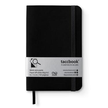 Imagem de Caderneta Sem pauta taccbook Preta 9x14 Flex