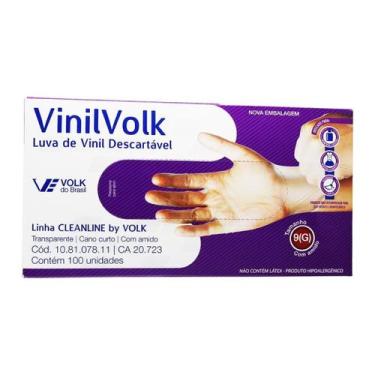 Imagem de Luva de Vinil Descartável Com Amido G 100 Unidades - Volk