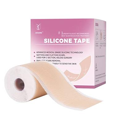 Imagem de Fita de silicone médico profissional para cicatrizes – Folhas de cicatriz de grau, não irritantes, indolores para cesariana, cicatrizes cirúrgicas, queimaduras, queloides, acne, fornecem soluções