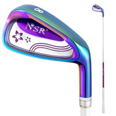 Imagem de PGM Ferro de golfe feminino #7 – Destro Beginner Club for Practice & Competition – TIG026-11, cabeça de aço inoxidável leve, design indulgente, aderência confortável