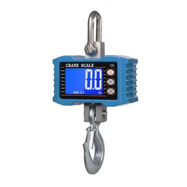 Imagem de Geevorks Balança Suspensa, Balança de Guindaste Digital 1000Kg/2204Lbs, Balança de Guindaste Industrial Retroiluminação Lcd com Mudança de Unidade/Retenção de Dados/Tara/Zero para Canteiro de Obras, C