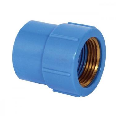 Imagem de Luva Azul Krona Liso Rosca 25Mm X 3/4'' 502 - Kit C/20, Azul