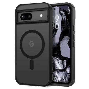 Imagem de GaoBao Capa magnética para Pixel 8a, capa para Google Pixel 8a, [compatível com Magsafe] Capa protetora fina à prova de choque translúcida fosca para mulheres homens meninas meninos para Google Pixel