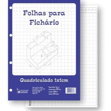 Imagem de Bloco de Folhas para Fichário Quadriculado 1x1cm - Tamoio