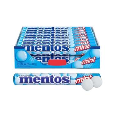 Imagem de Mentos Drops Tubo Cx 600g c/16un Escolha o Sabor - Perfetti, Menta