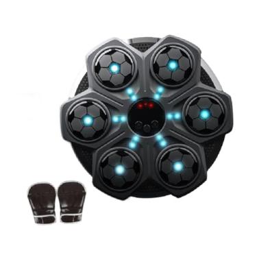 Imagem de oshhni Máquina de boxe de música alvo de parede de boxe eletrônico para homens Mulheres montadas na parede Punhando o treinador de boxe para esportes, Preto