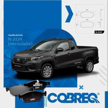 Imagem de Pastilha de Freio Nova Strada N-2129 (sem isolador) 2017 à 2020 - COBR