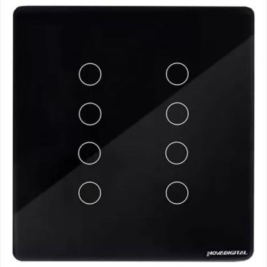 Imagem de Interruptor Inteligente Zigbee Novadigital 8 Botões Preto