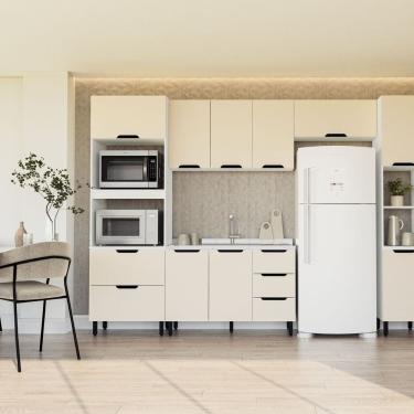 Imagem de Paneleiro 2 Portas 2 Nichos 224,5cm X 40cm X 52cm Branco/Creme