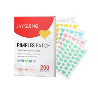 Imagem de Uilita Face Care Patch Cosmetics - Adesivo hidrocolóide para acne e espinhas para cobrir espinhas e manchas no rosto e na pele (PACOTE DE 200 PEÇAS)(Heart Shape(200pcs))