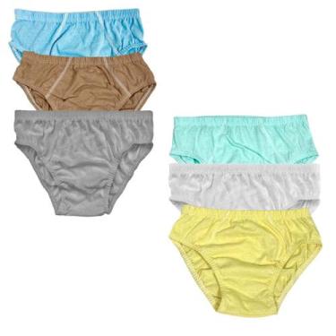 Imagem de Kit 12 Cueca Slip Infantil 100 Algodão Menino - Capeh Underwear, XG