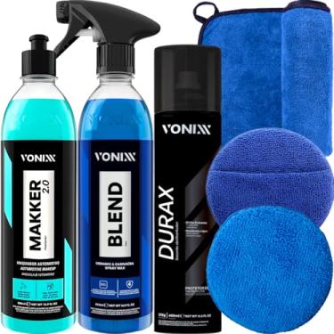 Imagem de Kit Pintura Vonixx Blend Spray Cera Vitrificadora Durax Pretinho Spray Makker 2.0 Renovador Pintura