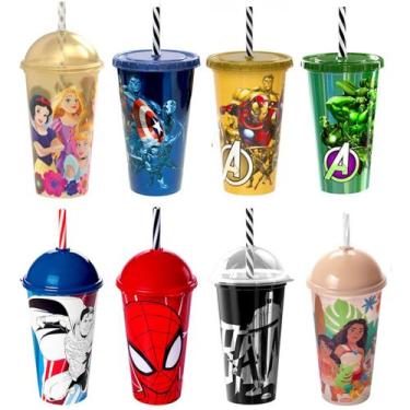 Imagem de Coleção de Copos Homem Aranha Mulher Maravilha Homem de Ferro - Plasut