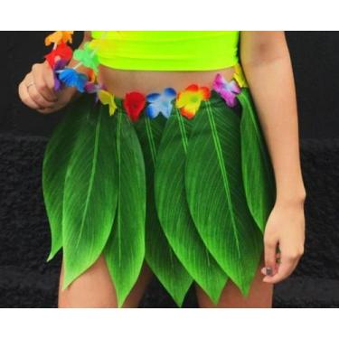 Imagem de Saia Havaiana c/ Folhas Infantil - Verde - Abrakadabra, Unica, U