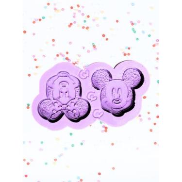 Imagem de F1864 molde de silicone rosto ratinho e ratinha p confeitaria biscuit 