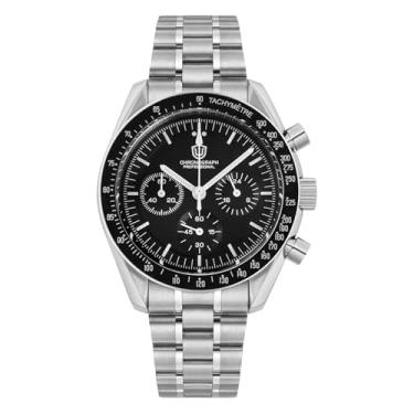 Imagem de watchdives WD1860 WD1861 WD1863 Relógio Cronógrafo Masculino Japão VK63 Quartzo Relógios Esportivos 40 mm Bubble Sapphire Cristal Relógio de Pulso 100 M Relógio de Mergulho, Preto/WD1860, relógios