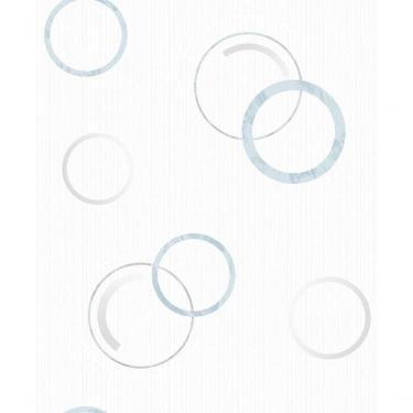 Imagem de Papel De Parede Fusion Círculo Azul - Rolo 10m X 0,53m