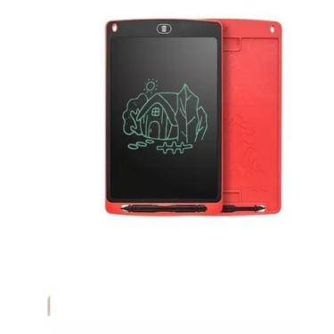 Imagem de Lousa mágica 8,5" lcd digital desenho infantil - BAIBIAN, Vermelho