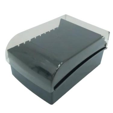 Imagem de Fichário de Mesa 4x6 com Tampa para Fichas Pautadas - Maxcril, Preto