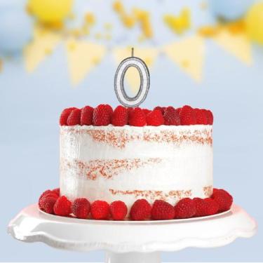 Imagem de Vela Aniversario Diamante Star Branco C/ Prata Nº 0 C/ 1 Un. - TAMAROZ