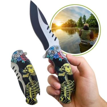 Imagem de Canivete Dobrável bertura Rápida Seme Automático Com Clip Lâmina Aço i