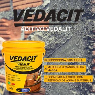 Imagem de Aditivo Plastificante Concentrado Vedalit 18L - Vedacit